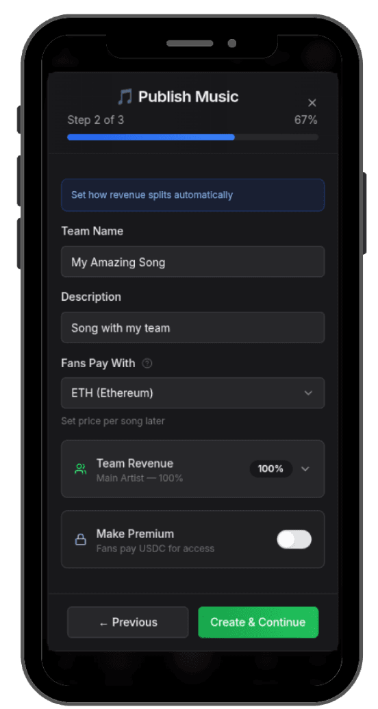 Tuneport upload music interface