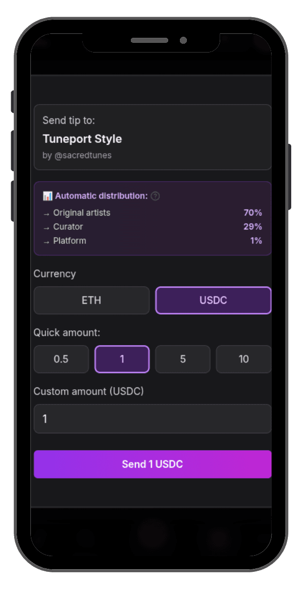 Tuneport - Playlist earnings